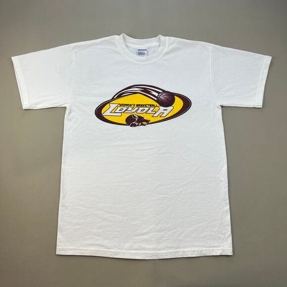 Vintage Loyola University Chicago T-Shirt Adult Medium White Basketball Ramblers - Picture 1 of 10